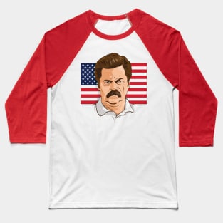 Ron Ulysses Swanson Baseball T-Shirt